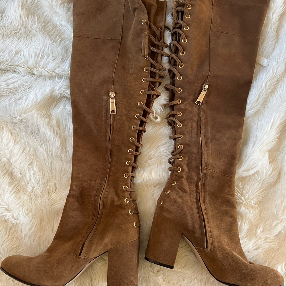 Rachel Zoe over the knee suede boots, 9.5, like new org. $299.
